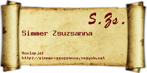 Simmer Zsuzsanna névjegykártya
