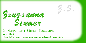 zsuzsanna simmer business card